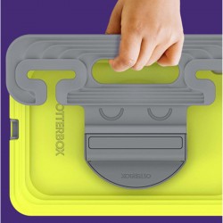Kids EasyGrab 360 Antimicrobial iPad mini Case Neon Green Grey 77-87457