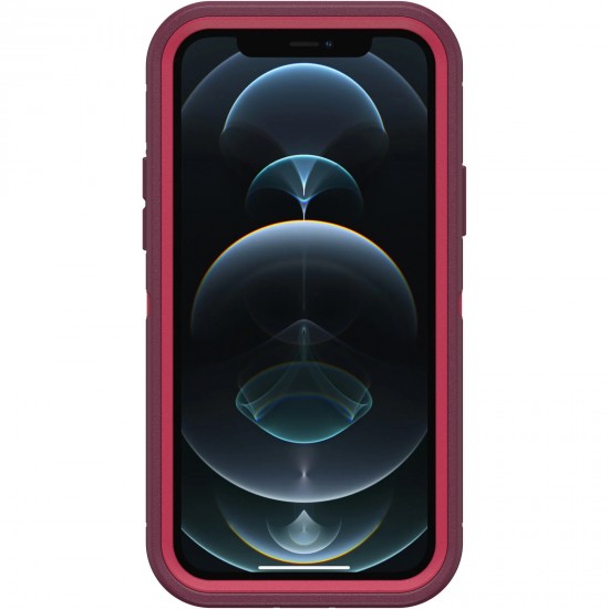 Defender Series Pro iPhone 12 and iPhone 12 Pro Case Red Purple 77-66215