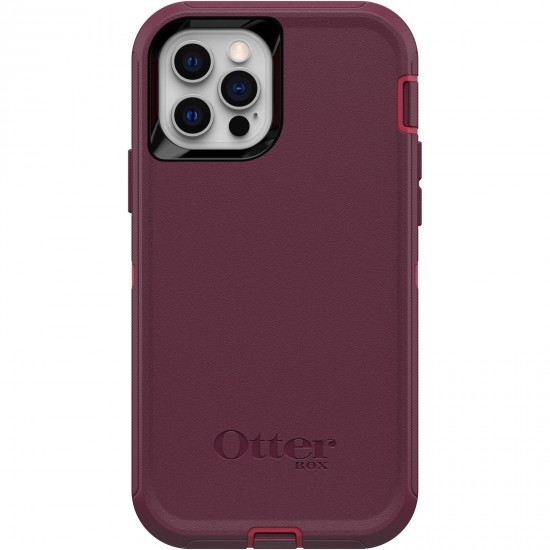 Defender Series iPhone 12 and iPhone 12 Pro Case Red Purple 77-65403