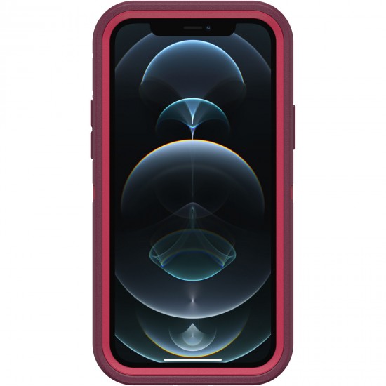 Defender Series iPhone 12 and iPhone 12 Pro Case Red Purple 77-65403