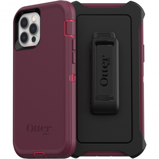 Defender Series iPhone 12 and iPhone 12 Pro Case Red Purple 77-65403